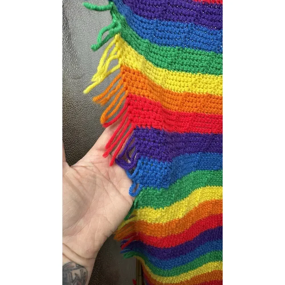 Handmade rainbow striped